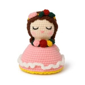 handmade convertible doll toy, flower bouquet + doll two in one toy for her, colorfull handcrafted amigurumi doll | size 4x3 inch soft toys for baby girl & boy